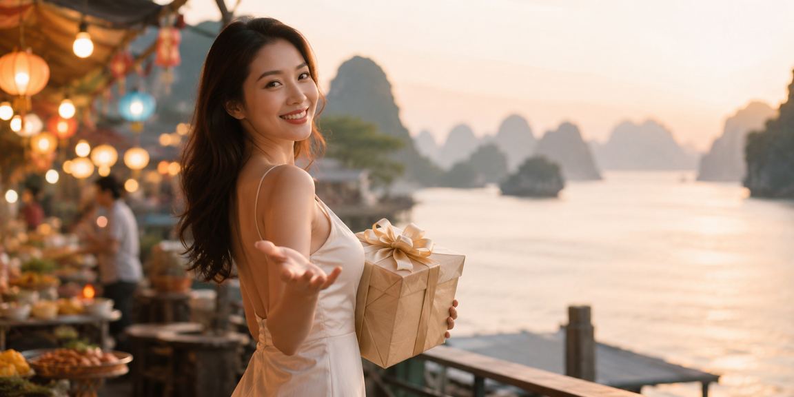 Chợ đêm Hạ Long minh họa khu vực điều hướng và nội dung giải trí m4a4