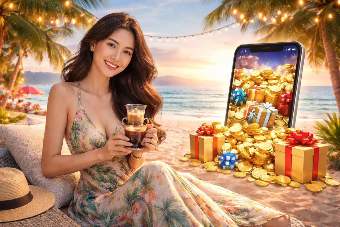 Người dùng xem điều khoản casino di động trong không gian cà phê Vũng Tàu